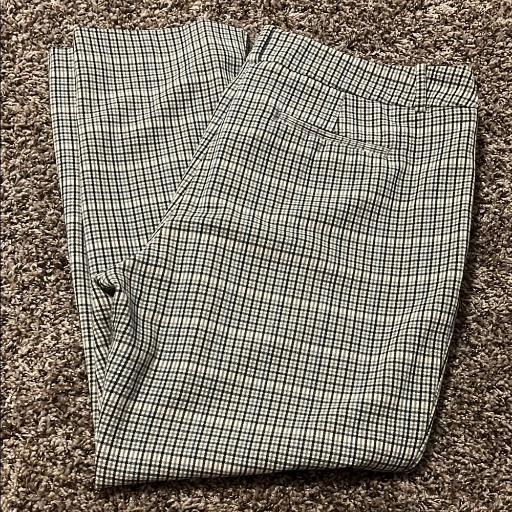 a new day Black, White, Blue and Pink Plaid Pants